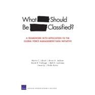 What Should Be Classified? A Framework with Application to the Global Force Management Data Initiative by Libicki, Martin C.; Jackson, Brian A.; Frelinger, David R.; Lachman, Beth E.; Ip, Cesse, 9780833050014