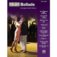 10 for 10 Sheet Music Ballads : Easy Piano Solos by Coates, Dan, 9780739060025