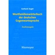 Wortfamilienworterbuch Der Deutschen Gegenwartssprache by Augst, Gerhard, 9783484110069