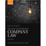 Sealy & Worthington's Text, Cases, and Materials in Company Law by Worthington, Sarah; Agnew, Sinad, 9780198830092