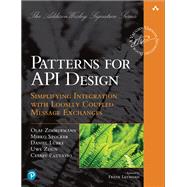 Patterns for API Design  Simplifying Integration with Loosely Coupled Message Exchanges by Zimmermann, Olaf; Stocker, Mirko; Lubke, Daniel; Zdun, Uwe; Pautasso, Cesare, 9780137670109