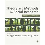 Theory and Methods in Social Research by Bridget Somekh, 9781849200158