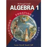 Algebra 1, Grades 9-12: Mcdougal Littell High School Math by Holt Mcdougal; Boswell, Laurie; Kanold, Timothy D.; Stiff, Lee, 9780618250189