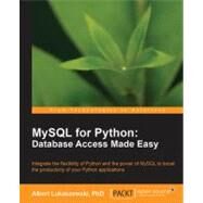 MySQL for Python : Integrate the flexibility of Python and the power of MySQL to boost the productivity of your Python Applications by Lukaszewski, Albert, Ph.d., 9781849510189
