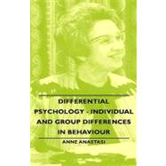 Differential Psychology by Anastasi, Anne, 9781443730204