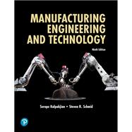 Manufacturing Engineering and Technology [Rental Edition] by Kalpakjian, Serope, 9780138240226
