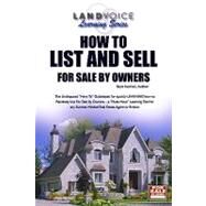 How to List and Sell for Sale by Owners by Kenkel, Scot, 9781450510226