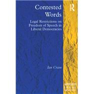 Contested Words by Ian Cram, 9781317160281