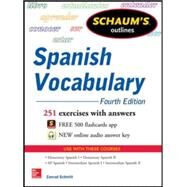 Schaum's Outline of Spanish Vocabulary by Schmitt, Conrad, 9780071830294