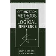 Optimization Methods for Logical Inference by Chandru, Vijay; Hooker, John, 9780471570356