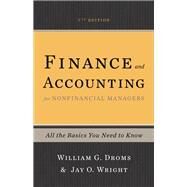 Finance and Accounting for Nonfinancial Managers by William G. Droms; Jay O. Wright, 9780201550375