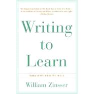 Writing to Learn by Zinsser, William Knowlton, 9780062720405