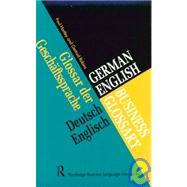 German/English Business Glossary by Hartley; Paul, 9780415160421