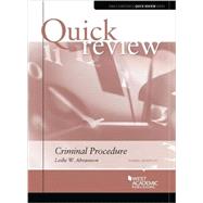 Quick Review of Criminal Procedure by Abramson, Leslie W., 9781628100433