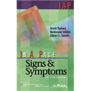 In A Page Signs & Symptoms by Kahan, Scott; Miller, Redonda; Smith, Ellen G., 9780781770439