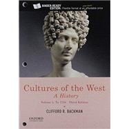 Cultures of the West A History, Volume 1: To 1750 by Backman, Clifford R., 9780190070441