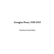 Georgian Poetry 1920-1922 by Marsh, Edward, 9781414280455