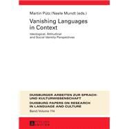 Vanishing Languages in Context by Ptz, Martin; Mundt, Neele, 9783631670491