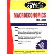 Schaum's Outline of Macroeconomics by Diulio, Eugene, 9780070170537