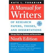 A Manual for Writers of Research Papers, Theses, and Dissertations by Turabian, Kate L.; Booth, Wayne C.; Colomb, Gregory G.; Williams, Joseph M.; Bizup, Joseph, 9780226430577