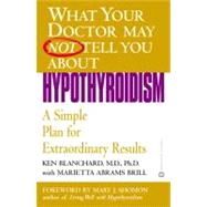 What Your Doctor May Not Tell You About(TM): Hypothyroidism A Simple Plan for Extraordinary Results by Blanchard, Ken; Brill, Marietta Abrams, 9780446690614