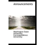 Announcements by University, Washington State, 9780559380617