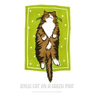 Smug Cat on a Green Mat - Jo Cox Poster by Cox, Jo, 9781912050628