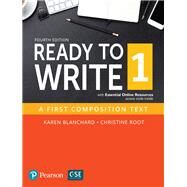 Ready to Write 1 with Essential Online Resources by Blanchard, Karen; Root, Christine, 9780134400655