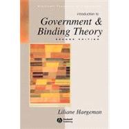 Introduction to Government and Binding Theory by Haegeman, Liliane, 9780631190677