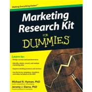Marketing Research Kit For Dummies by Hyman, Michael; Sierra, Jeremy, 9780470520680