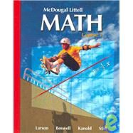 Math Course 1, Grades 6-8: Mcdougal Littell Middle School Math by Holt Mcdougal; Boswell, Laurie; Kanold, Timothy D.; Stiff, Lee, 9780618610693