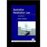 Australian Restitution Law by Erbacher,Sharon, 9781138150720