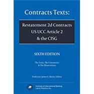 Contracts Texts: Restatement 2d Contracts US UCC Article 2 and the CISG by James Byrne, 9781888870756