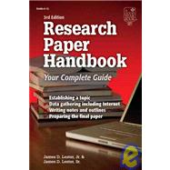 Research Paper Handbook by Lester, James D., Jr., 9781596470767