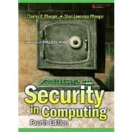 Security in Computing by Pfleeger, Charles P.; Pfleeger, Shari Lawrence, 9780132390774