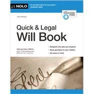 Quick & Legal Will Book by Denis Clifford, 9781413330779