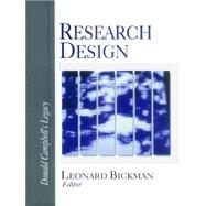 Research Design Vol. 2 : Donald Campbell's Legacy by Leonard Bickman, 9780761910855