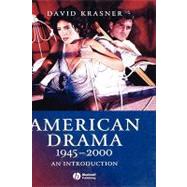 American Drama 1945 - 2000 An Introduction by Krasner, David, 9781405120869
