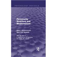 Personality Structure and Measurement (Psychology Revivals) by Investigations; Personality, 9780415840873