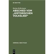 Abschied Vom Historischen Volkslied by Kellermann, Karina, 9783484150904