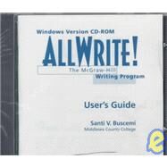 Allwrite!: The McGraw-Hill Writing Program : User's Guide : Windows Version Cd-Rom by Buscemi, Santi V., 9780075610915
