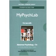 NEW MyPsych Lab without Pearson eText -- Standalone Access Card -- for Abnormal Psychology by Hooley, Jill M.; Butcher, James N.; Nock, Matthew K.; Mineka, Susan M, 9780134320915