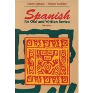Spanish for Oral and Written Review by Iglesias, Mario; Meiden, Walter, 9780155010932