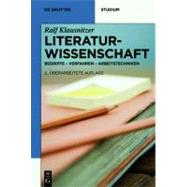 Literaturwissenschaft by Klausnitzer, Ralf, 9783110260946