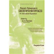 Recent Advances in Geomathematics : An International Symposium by Merriam, D. F., 9780080220956