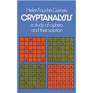 Cryptanalysis A Study of Ciphers and Their Solution by Gaines, Helen F., 9780486200972