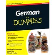 German For Dummies, (with CD) by Christensen, Paulina; Fox, Anne; Foster, Wendy, 9780470901014
