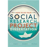How to do your Social Research Project or Dissertation by Clark, Tom; Foster, Liam; Bryman, Alan, 9780198811060