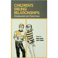 Children's Sibling Relationships by Boer; Frits, 9780805811070
