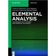 Elemental Analysis by Schlemmer, Gerhard; Balcaen, Lieve; Todol, Jos Luis; Hinds, Michael W., 9783110501070